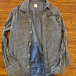 GAP Boys Blue and White Button Down
